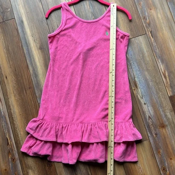 Ralph Lauren Pink Girls (XL)16 Pink Terry Cloth Swimsuit Cover Up - Picture 6 of 7